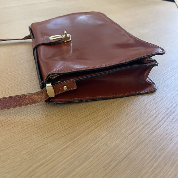 Vintage Made in Italy for The Broadway Leather Shoulder Crossbody Bag - Picture 5 of 11